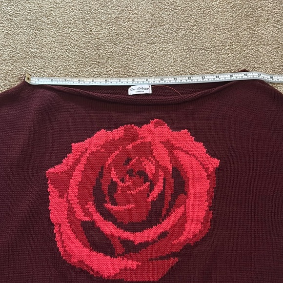 NWOT Miss Selfridge off the shoulder slouchy knit rose sweater - Picture 14 of 16